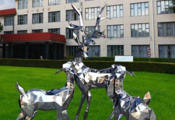 天津不锈钢麋鹿雕塑美观耐用的艺术品