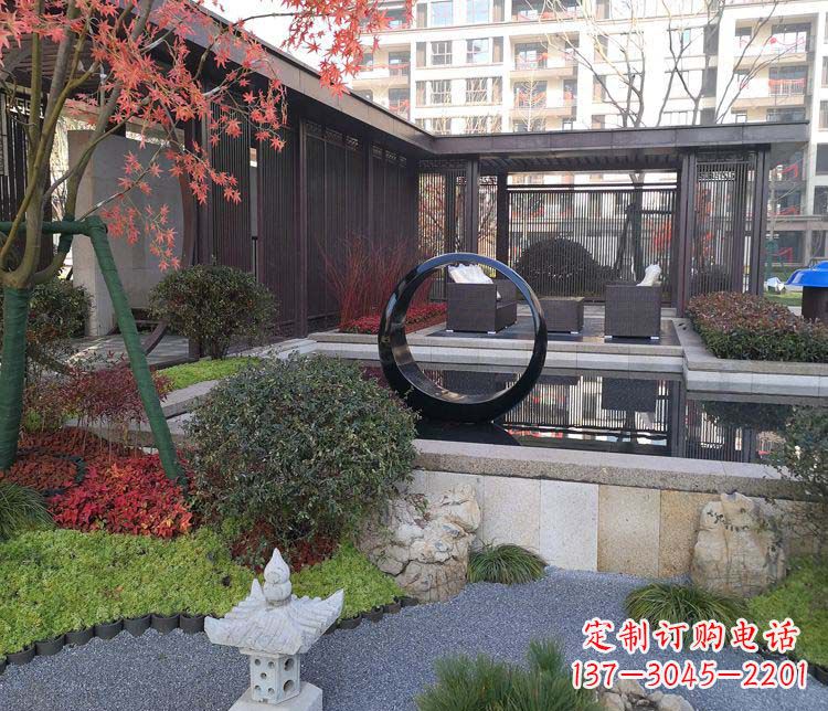 天津不锈钢抽象圆环雕塑