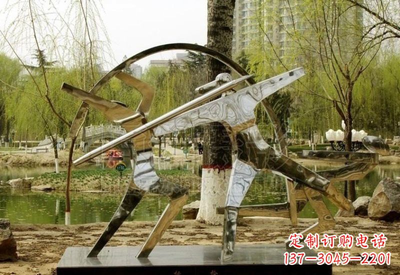 天津不锈钢运动员雕塑