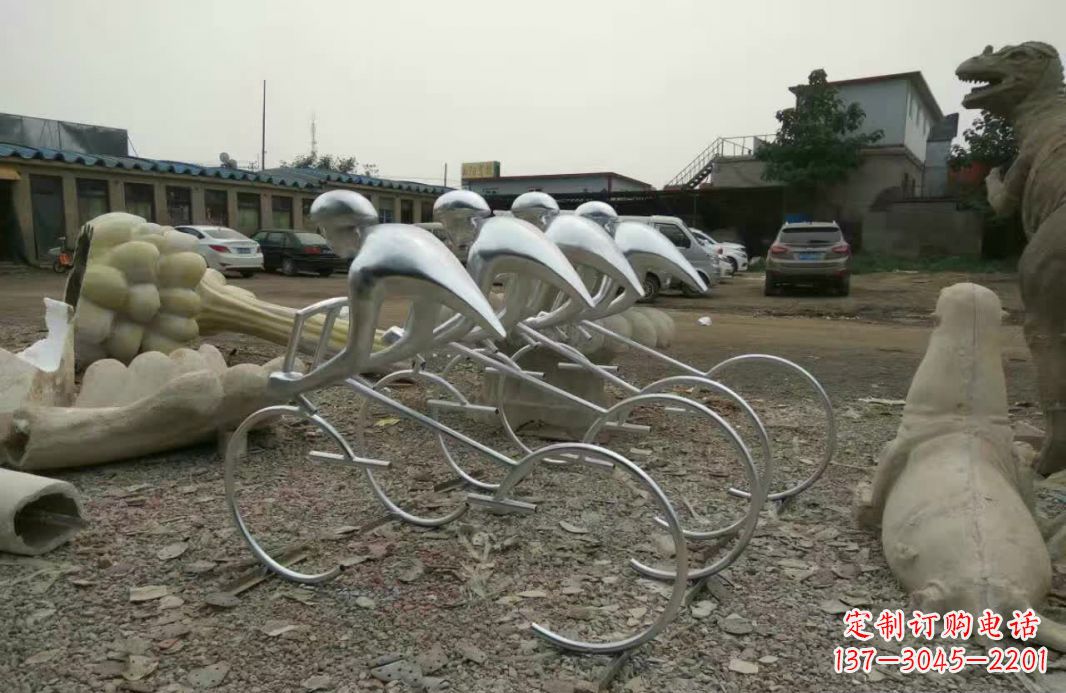 天津不锈钢自行车雕塑