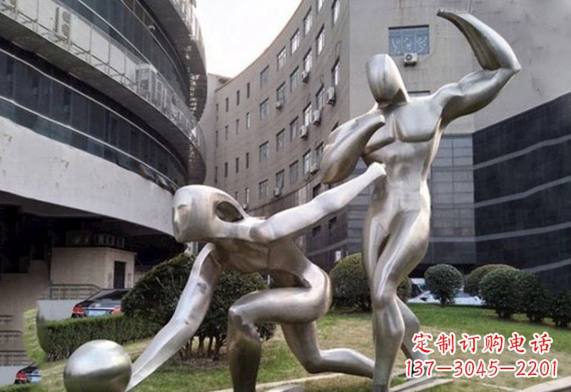 天津不锈钢打保龄球雕塑