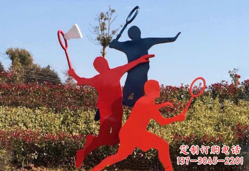 天津不锈钢羽毛球雕塑精美绝伦