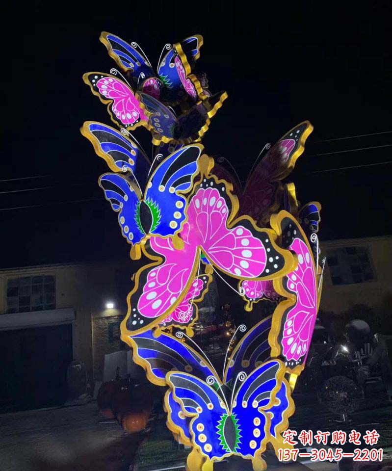 天津不锈钢蝴蝶雕塑彩绘魅力无限