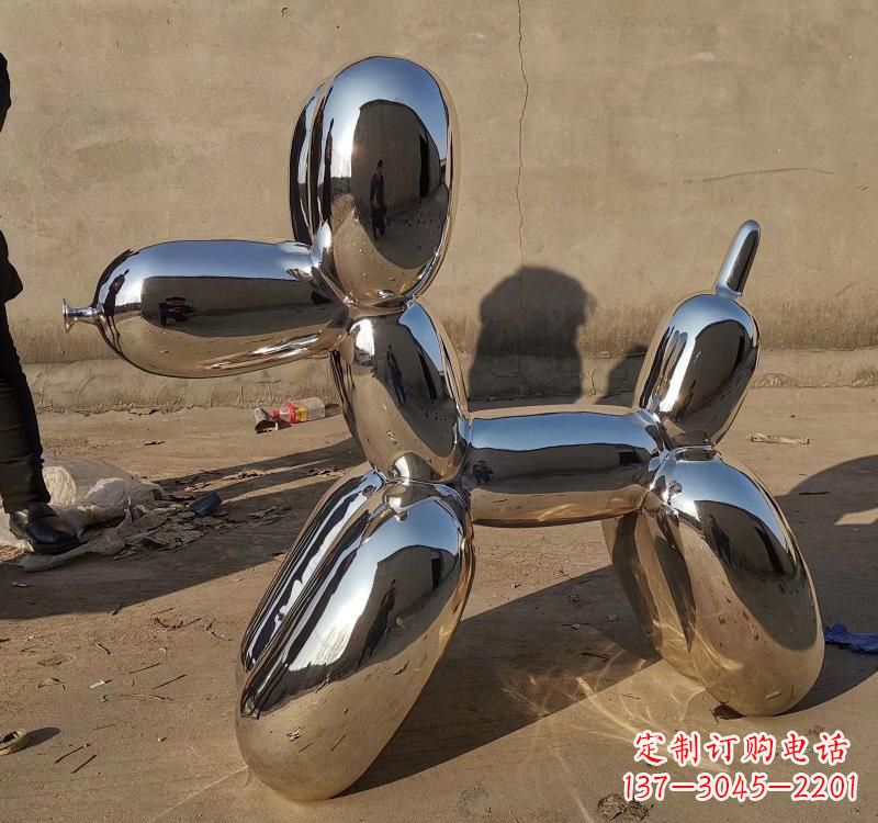 天津不锈钢电镀动物狗雕塑