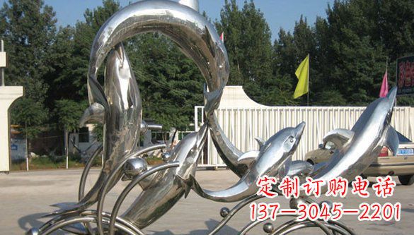 天津不锈钢海豚雕塑精美雕刻展现海洋之美