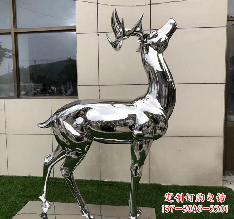 天津不锈钢动物梅花鹿雕塑美观耐用