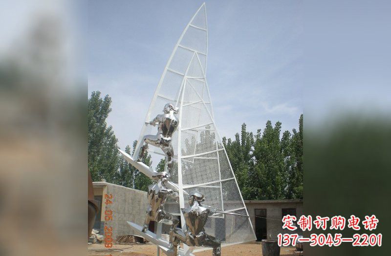 天津不锈钢帆船雕塑精美的艺术品