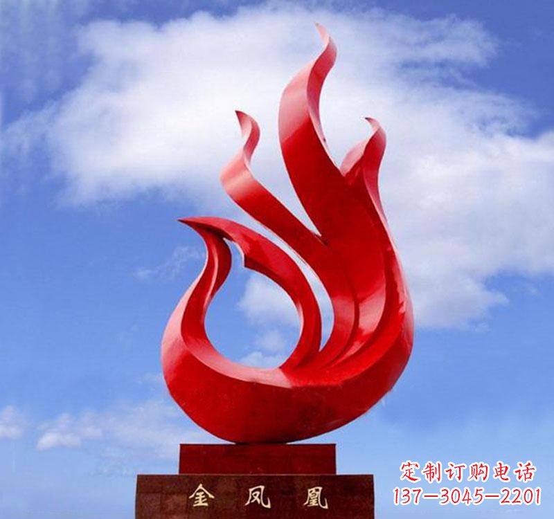 天津不锈钢仿真凤凰雕塑