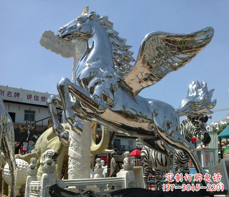 天津不锈钢飞马广场雕塑