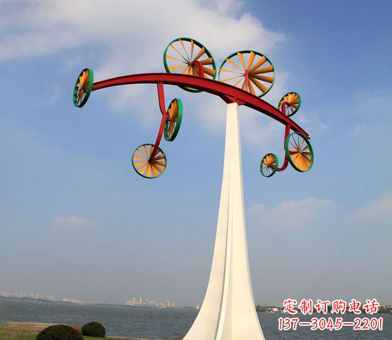 天津不锈钢风车雕塑艺术美学的完美结合