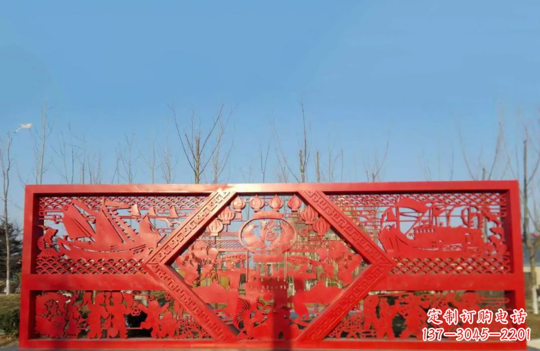 天津不锈钢福字雕塑——点亮广场景观