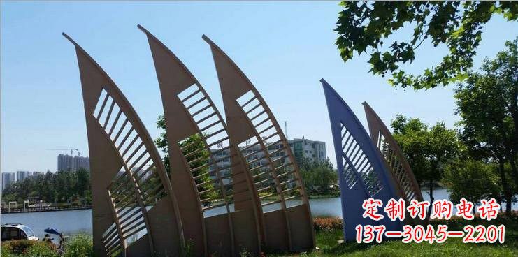 天津不锈钢公园的船帆雕塑