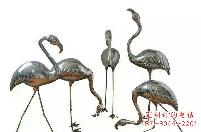 天津不锈钢火烈鸟雕塑——美丽的自然之美