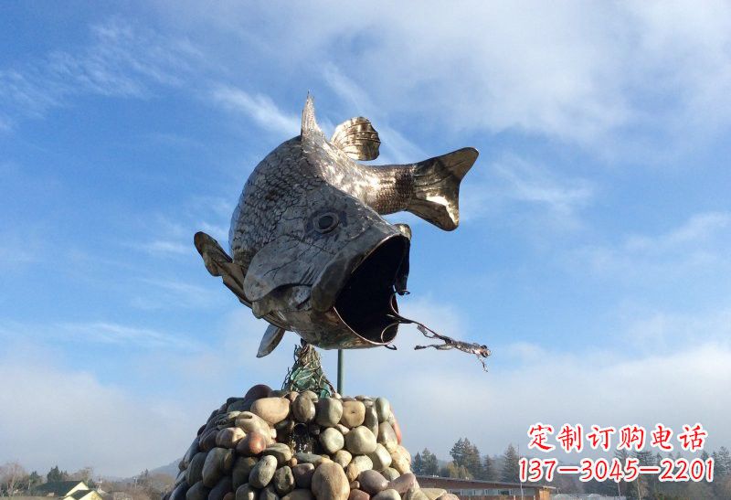 天津不锈钢鲤鱼雕塑