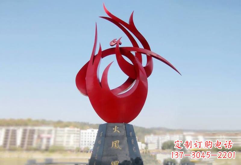 天津凤凰雕塑——点缀不锈钢公园