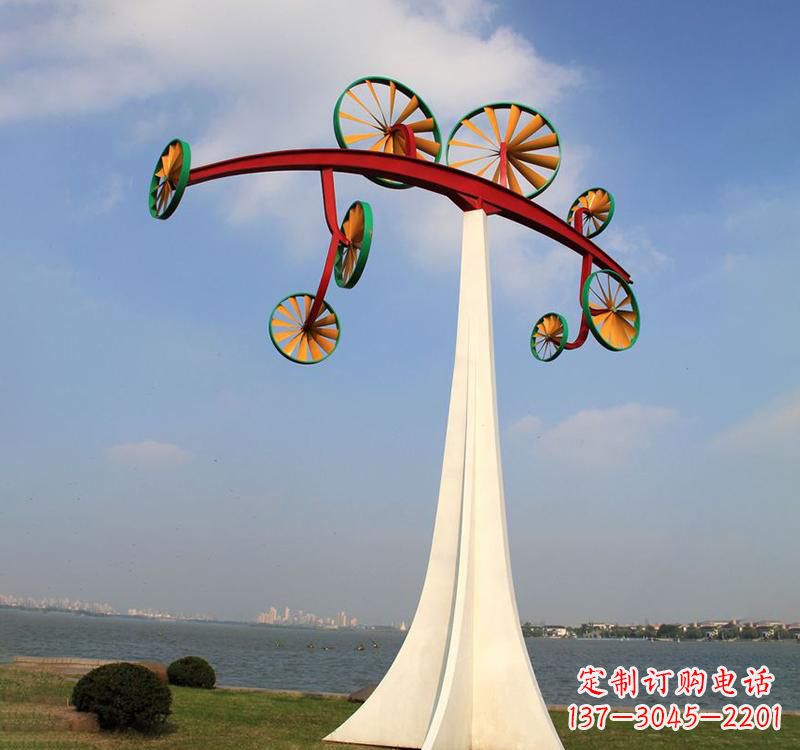 天津不锈钢风车雕塑缔造美丽公园