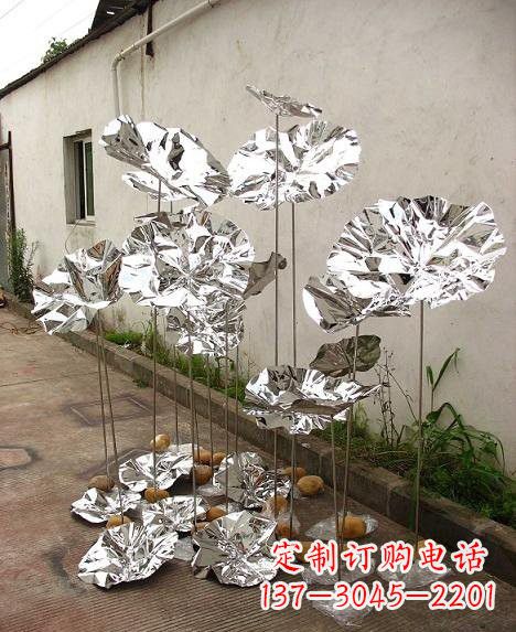 天津不锈钢荷叶雕塑——精美绝伦