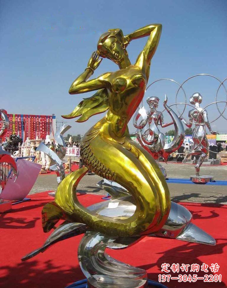天津不锈钢美人鱼雕塑——美丽的象征