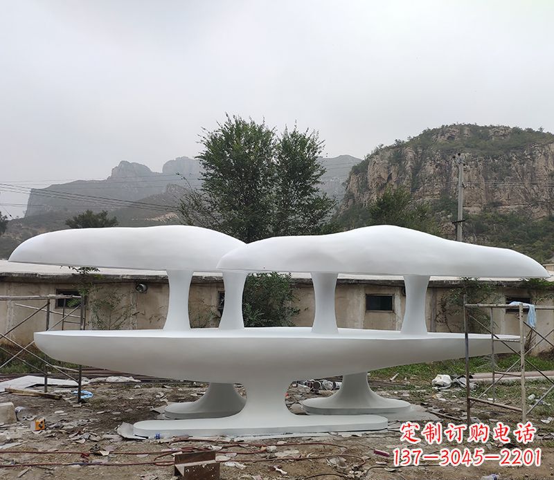 天津不锈钢蘑菇雕塑美丽的景观装置