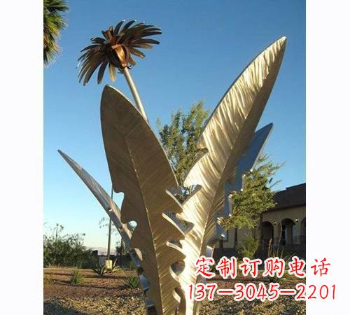 天津不锈钢公园植物蒲公英雕塑