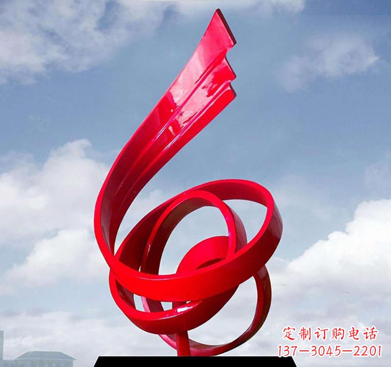 天津不锈钢广场城市飘带雕塑