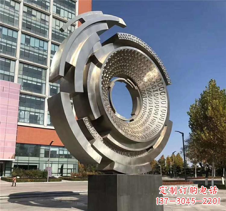 天津不锈钢齿轮雕塑流动的美丽