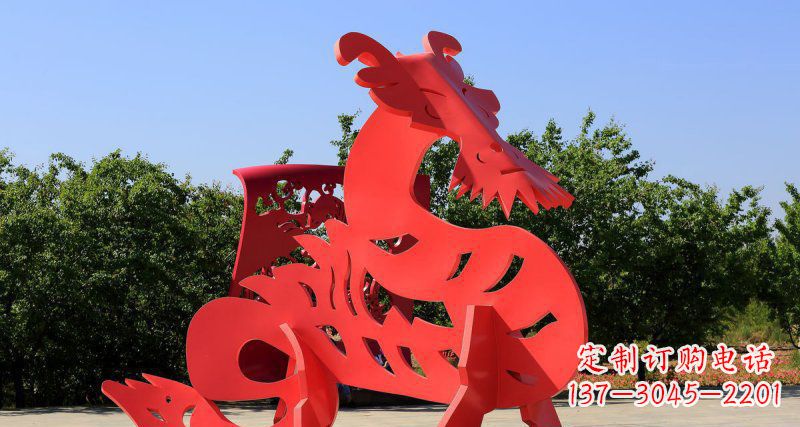 天津不锈钢广场抽象貔貅景观雕塑