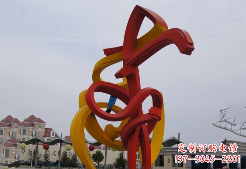 天津不锈钢广场抽象音符雕塑