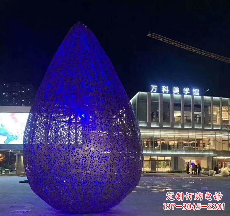 天津不锈钢水滴雕塑-自然之美