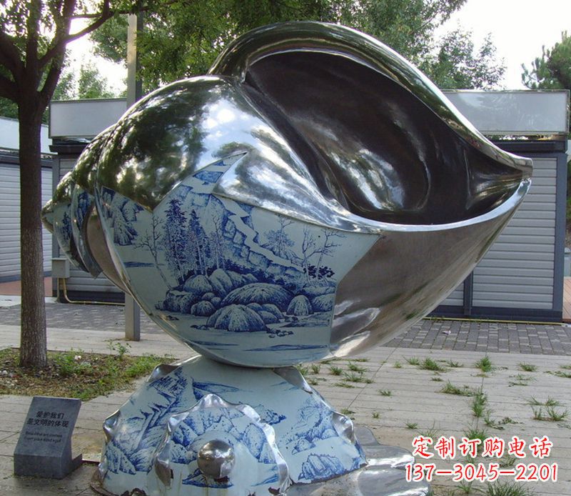 天津不锈钢海螺雕塑精致美观的艺术品