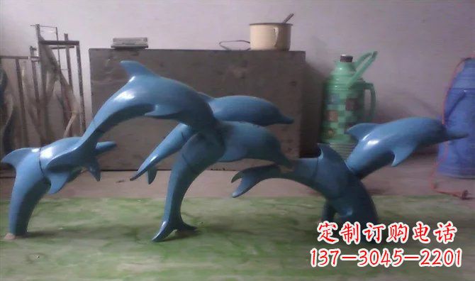 天津不锈钢海豚雕塑精致的艺术品