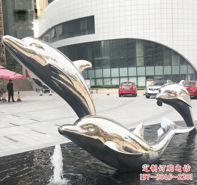 天津不锈钢海豚造型雕塑