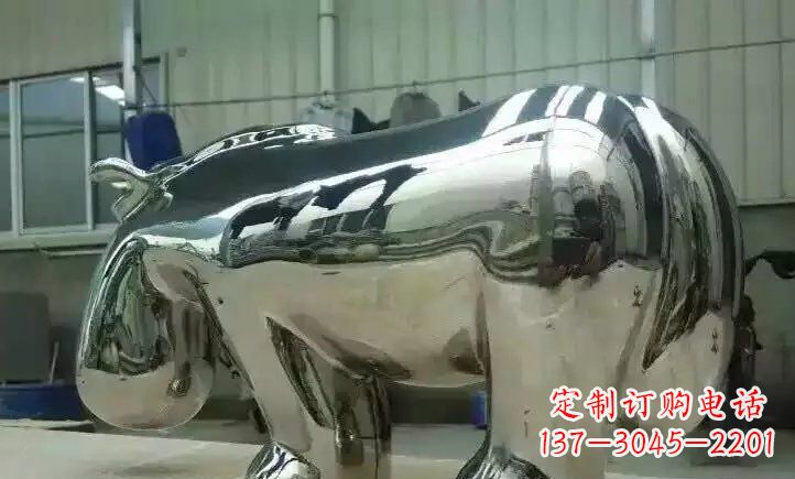 天津不锈钢河马雕塑一种新颖的艺术形式