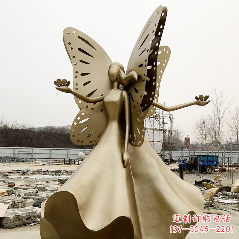 天津不锈钢蝴蝶少女艺术与美的完美结合