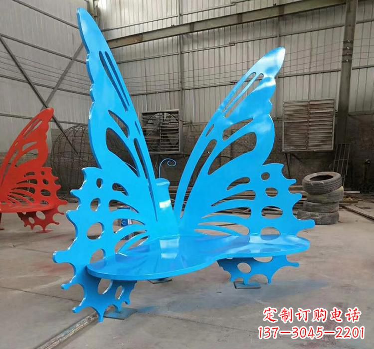天津不锈钢蝴蝶座椅雕塑艺术精品