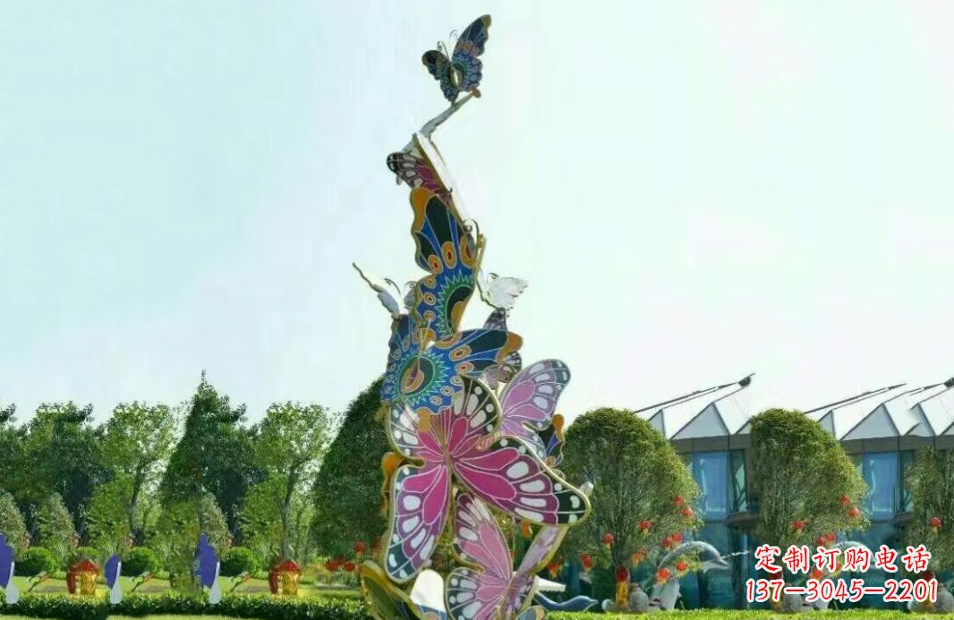 天津不锈钢蝴蝶美丽的雕塑之美