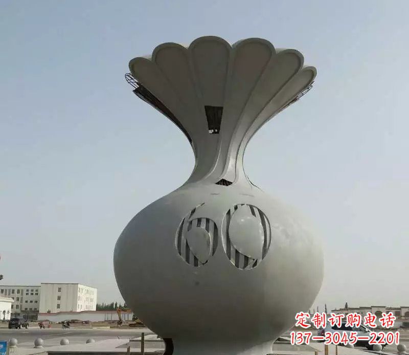 天津精美不锈钢花篮雕塑