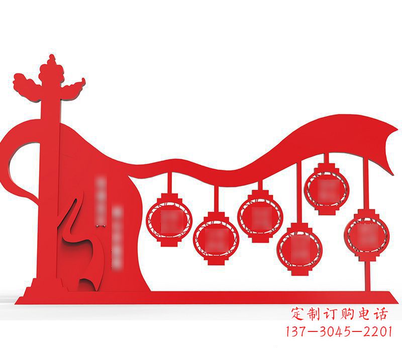 天津不锈钢华表灯笼社会主义核心价值观