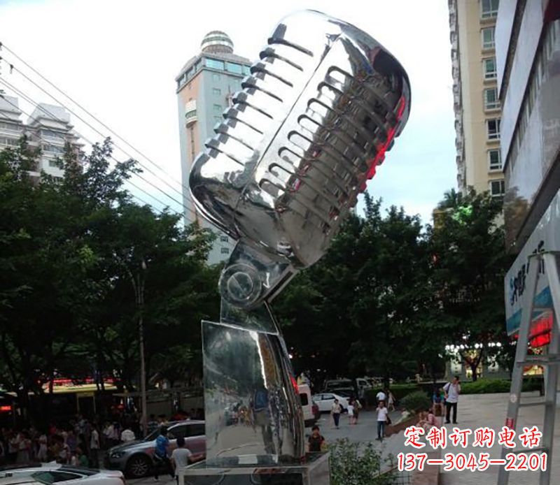 天津不锈钢话筒雕塑