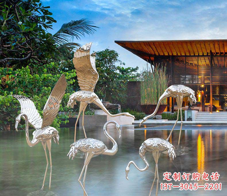 天津不锈钢火烈鸟雕塑1