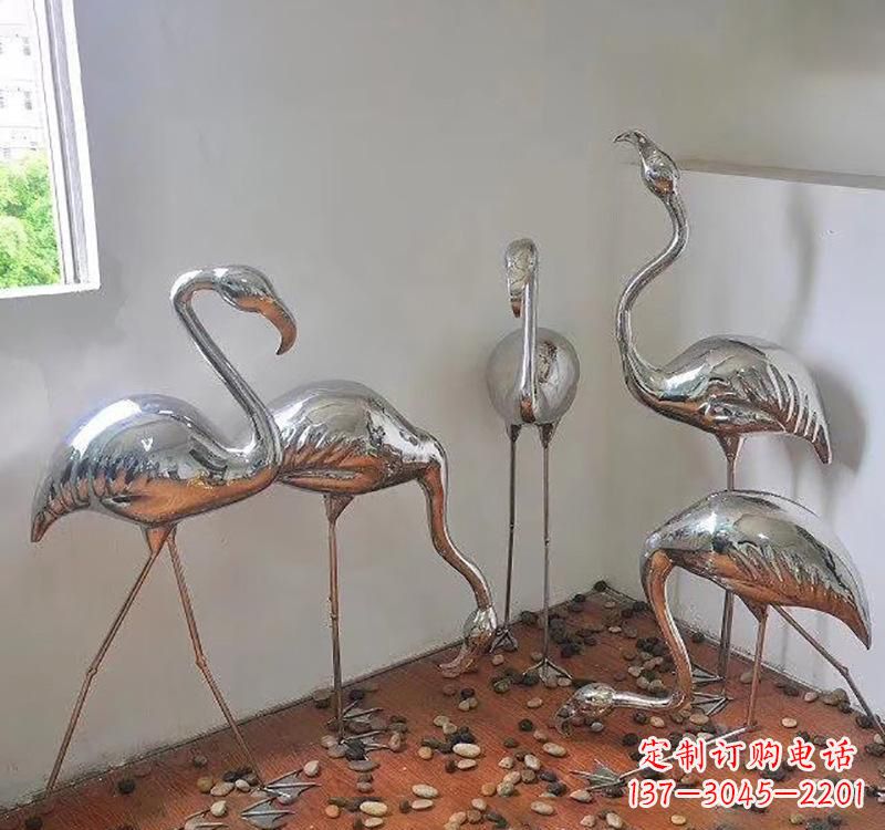 天津不锈钢火烈鸟雕塑2