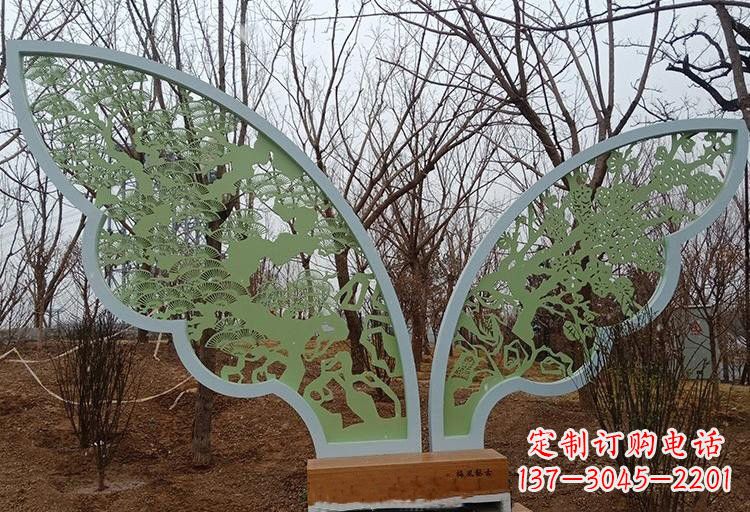 天津不锈钢剪纸蝴蝶翅膀雕塑