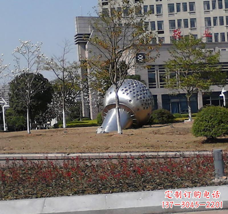 天津不锈钢简约话筒雕塑