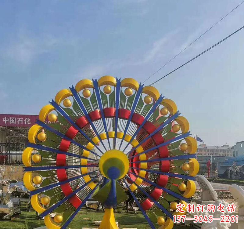 天津不锈钢景观孔雀雕塑