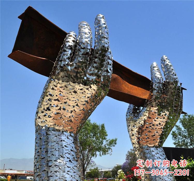 天津不锈钢景区拱门雕塑