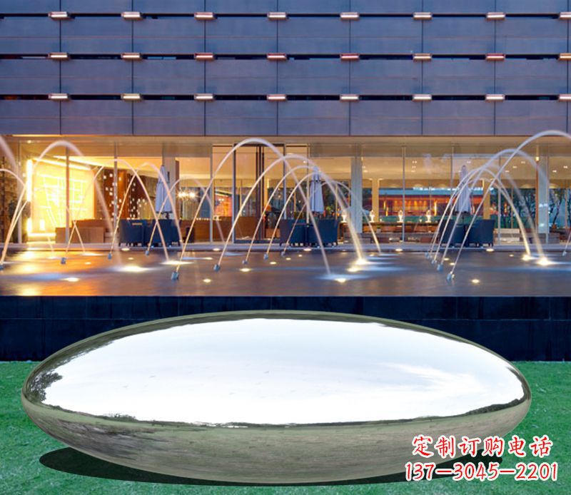 天津不锈钢镜面鹅卵石雕塑