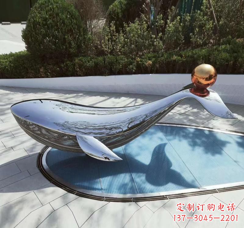 天津不锈钢海豚雕塑精美而优雅