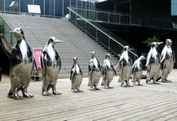 天津企鹅雕塑——精致的不锈钢艺术