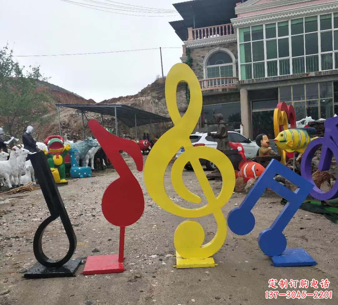 天津不锈钢烤漆音符雕塑