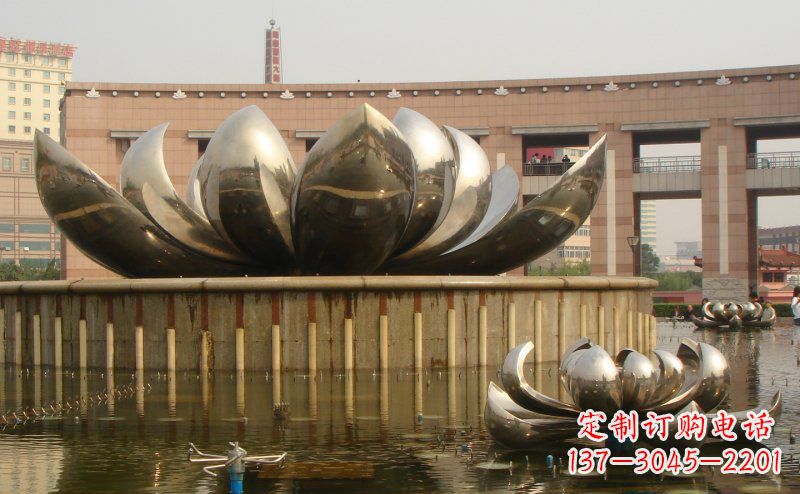 天津不锈钢莲花雕塑 (3)